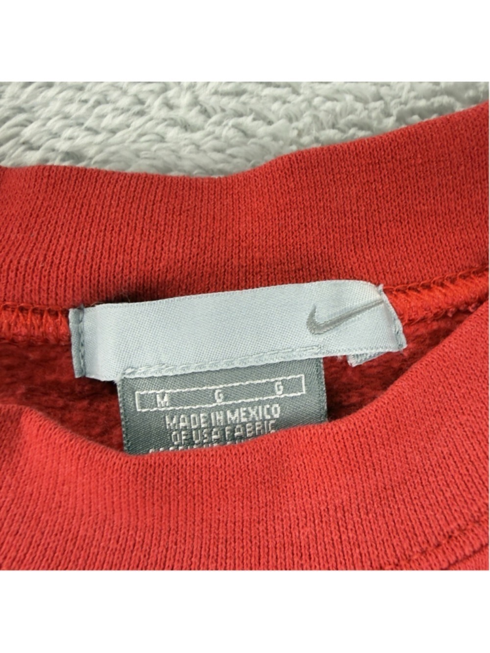 Vintage Nike Men's Size Medium Reworked Red/Purple Retro Fleece Crewneck Sweater - Picture 2 of 10